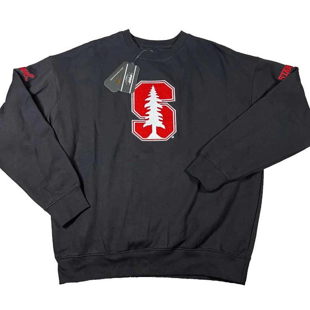 Pro Standard Mens Large Black‎ Stanford Cardinal Logo Athletic Sweatshirt NWT
